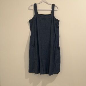 Eileen Fisher Square Neck Denim Dress